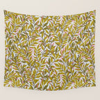 Autumn Botnica Foliage in Green Wall Tapestry Gallery Image 4