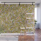 Autumn Botnica Foliage in Green Wall Mural Gallery Image 1