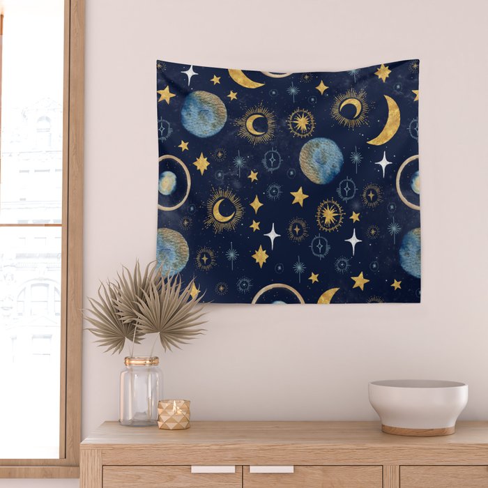 Starry night sky ABS 1 Wall Tapestry Gallery Image 2