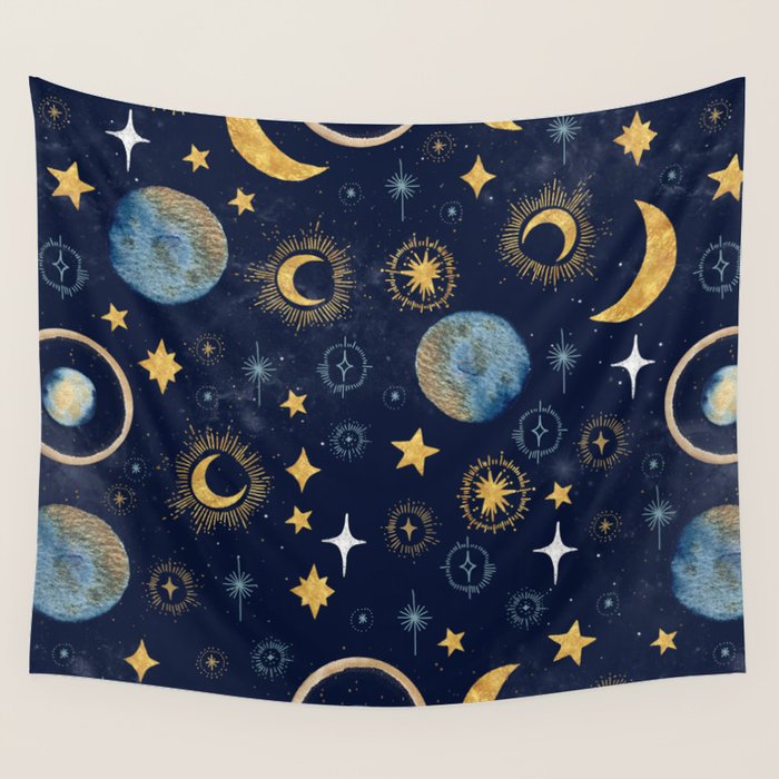 Starry night sky ABS 1 Wall Tapestry Gallery Image 4