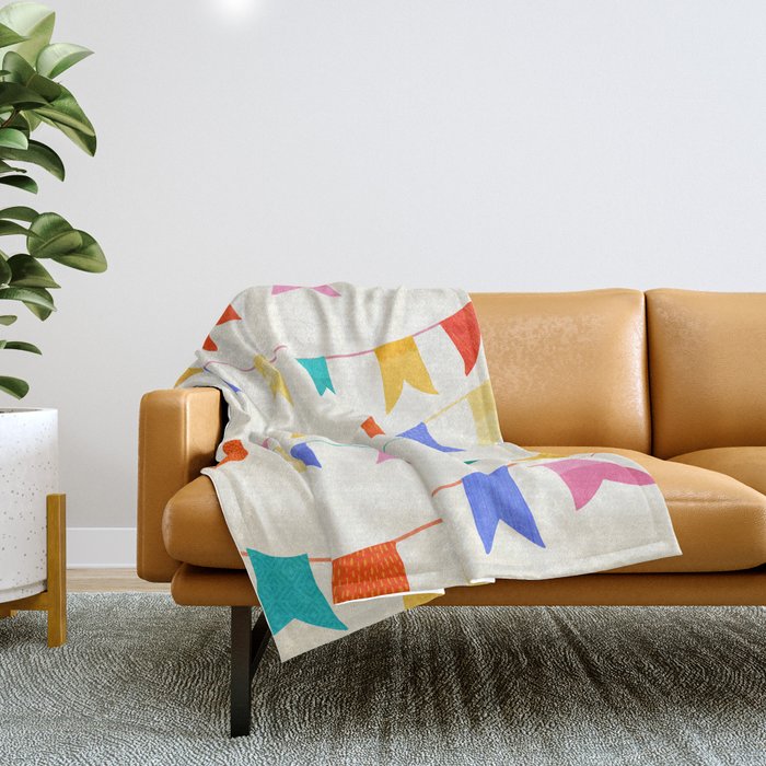 Festive Flags Throw Blanket Gallery Image 1