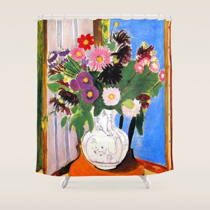Henri Matisse Vase with Flowers Shower Curtain Gallery Image 1