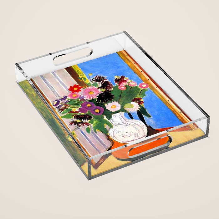 Henri Matisse Vase with Flowers Acrylic Tray Gallery Image 1