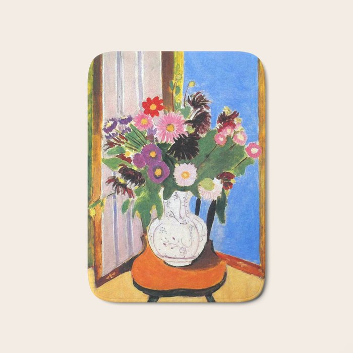 Henri Matisse Vase with Flowers Bath Mat Gallery Image 1