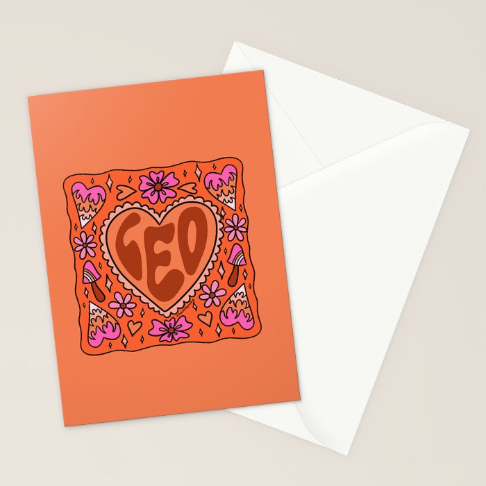 Leo Heart Stationery Card Gallery Image 2