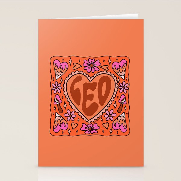 Leo Heart Stationery Card Gallery Image 2