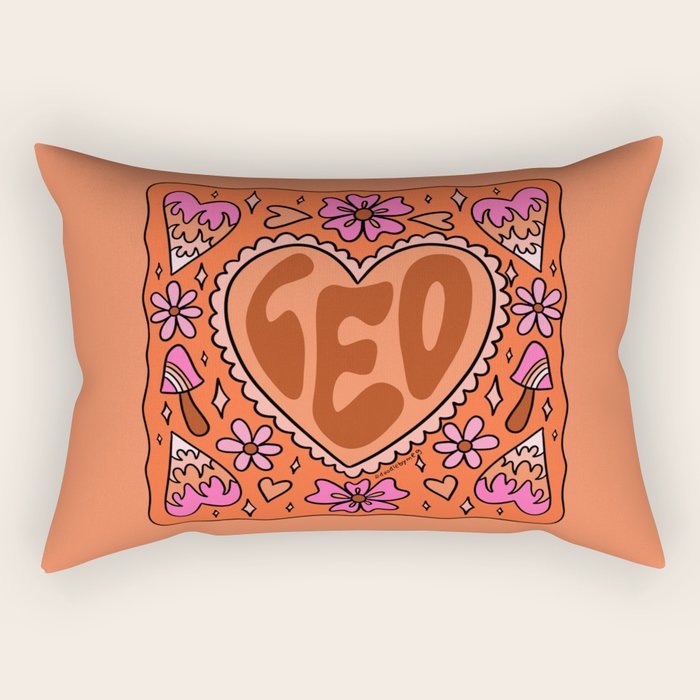 Leo Heart Rectangular Pillow Gallery Image 2