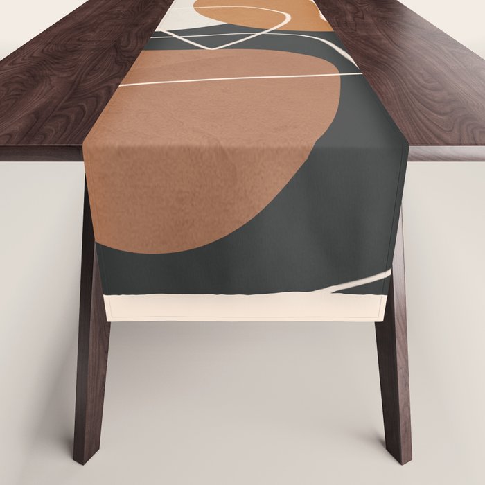 Minimal Colorful Abstract Shapes 9 Table Runner Gallery Image 1