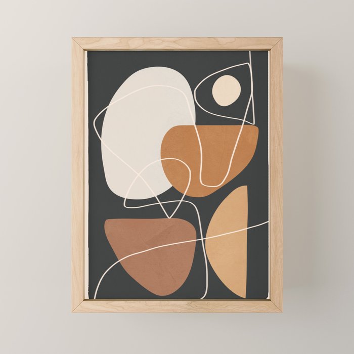 Minimal Colorful Abstract Shapes 9 Mini Art Print Gallery Image 1