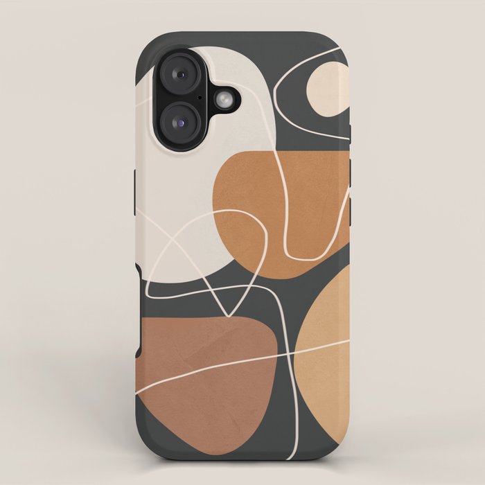 Minimal Colorful Abstract Shapes 9 iPhone Case Gallery Image 1
