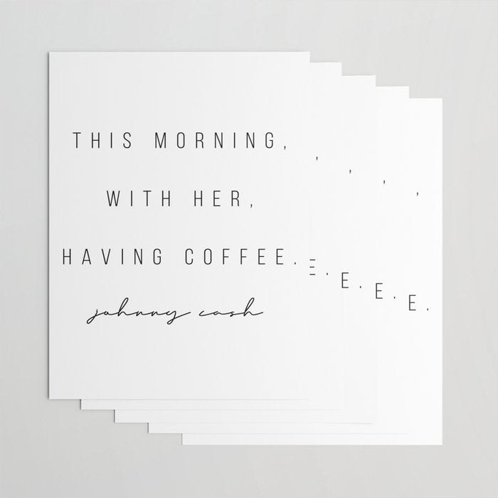 This Morning, With Her, Having Coffee. -Johnny Cash Wrapping Paper Gallery Image 3