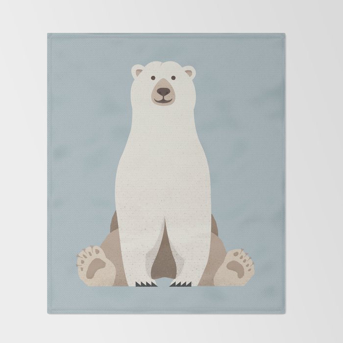 Whimsy Polar Bear Throw Blanket Gallery Image 2