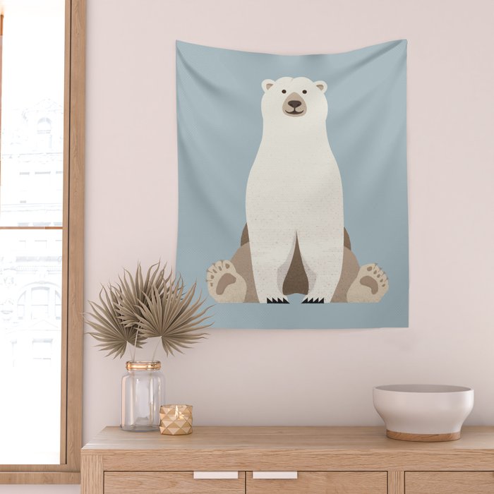 Whimsy Polar Bear Wall Tapestry Gallery Image 2