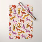 Tiger Collection - Pink & Yellow Palette Wrapping Paper Gallery Image 1