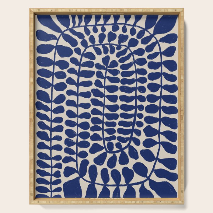 One Hundred-Leaved Plant #4 Serving Tray Gallery Image 1