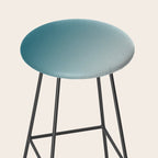 Tropical Dark Teal Gradient Inspired by Sherwin Williams 2020 Trending Color Oceanside SW6496 on Off White Stool Gallery Image 2