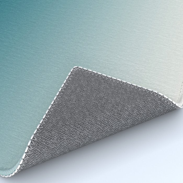 Tropical Dark Teal Gradient Inspired by Sherwin Williams 2020 Trending Color Oceanside SW6496 on Off White Rug Gallery Image 4