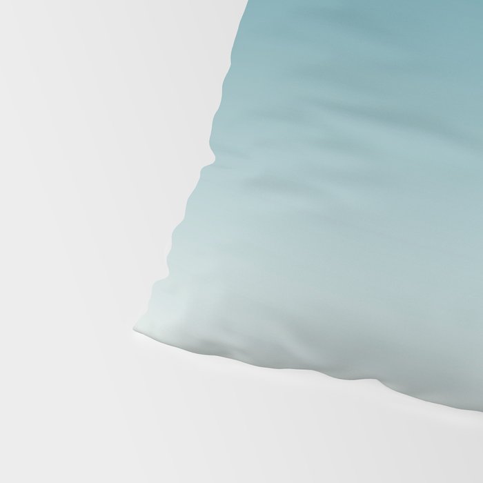 Tropical Dark Teal Gradient Inspired by Sherwin Williams 2020 Trending Color Oceanside SW6496 on Off White Pillow Sham Gallery Image 4