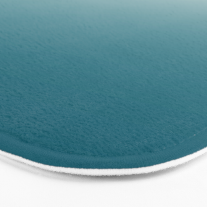 Tropical Dark Teal Gradient Inspired by Sherwin Williams 2020 Trending Color Oceanside SW6496 on Off White Bath Mat Gallery Image 3