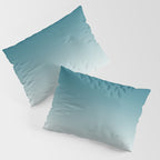 Tropical Dark Teal Gradient Inspired by Sherwin Williams 2020 Trending Color Oceanside SW6496 on Off White Pillow Sham Gallery Image 3