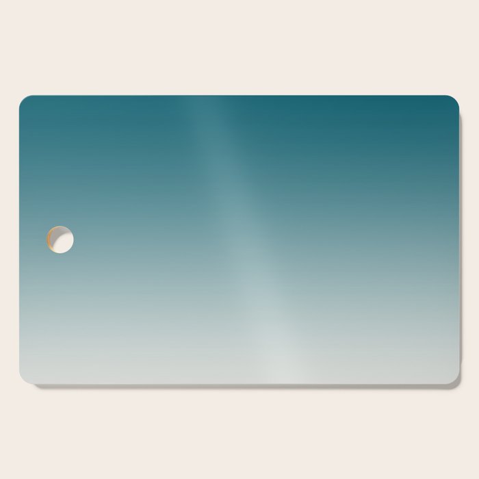 Tropical Dark Teal Gradient Inspired by Sherwin Williams 2020 Trending Color Oceanside SW6496 on Off White Cutting Board Gallery Image 1