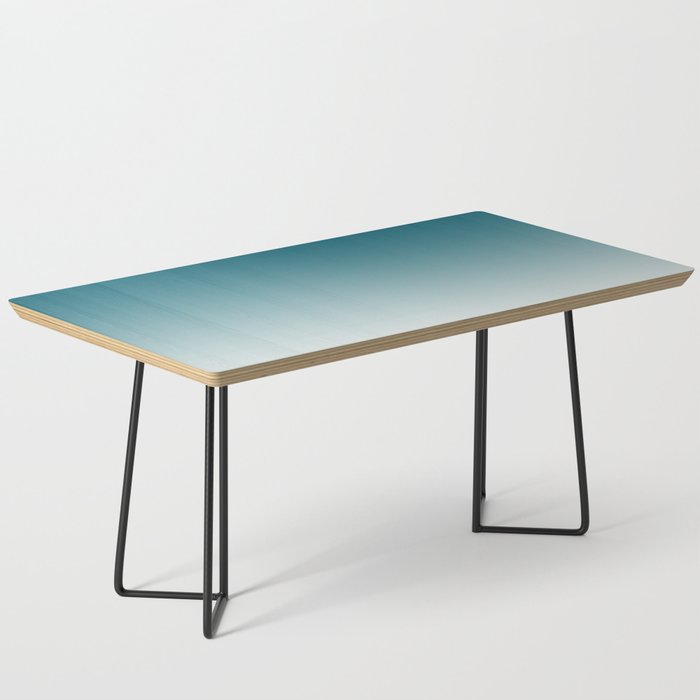 Tropical Dark Teal Gradient Inspired by Sherwin Williams 2020 Trending Color Oceanside SW6496 on Off White Coffee Table Gallery Image 1