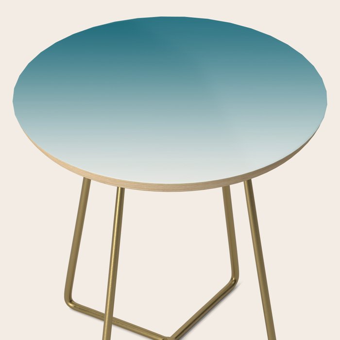 Tropical Dark Teal Gradient Inspired by Sherwin Williams 2020 Trending Color Oceanside SW6496 on Off White Side Table Gallery Image 2