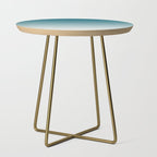Tropical Dark Teal Gradient Inspired by Sherwin Williams 2020 Trending Color Oceanside SW6496 on Off White Side Table Gallery Image 1