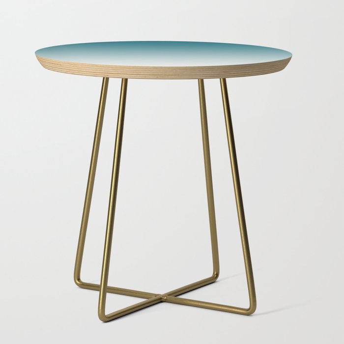Tropical Dark Teal Gradient Inspired by Sherwin Williams 2020 Trending Color Oceanside SW6496 on Off White Side Table Gallery Image 1