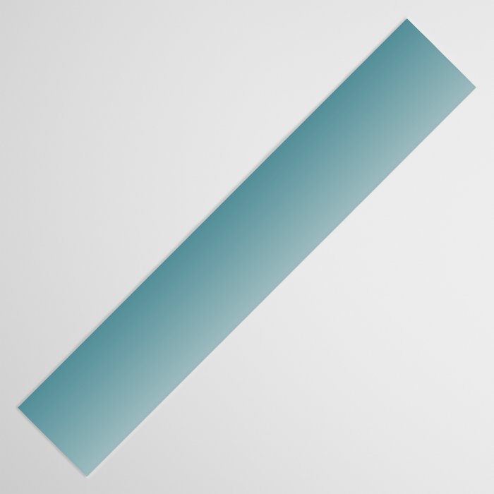 Tropical Dark Teal Gradient Inspired by Sherwin Williams 2020 Trending Color Oceanside SW6496 on Off White Table Runner Gallery Image 3