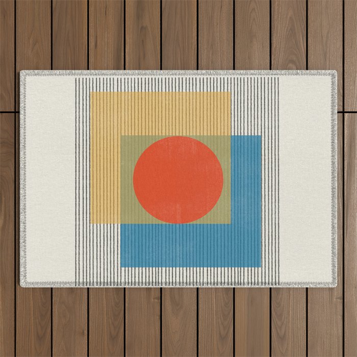 Midcentury Modern Object 03 Outdoor Rug Gallery Image 1