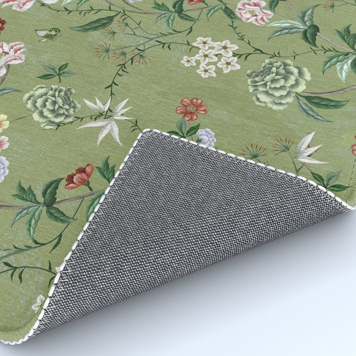 Chinoiserie Regency green, florals Rug Gallery Image 4