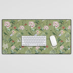 Chinoiserie Regency green, florals Desk Mat Gallery Image 1