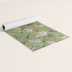 Chinoiserie Regency green, florals Yoga Mat Gallery Image 2