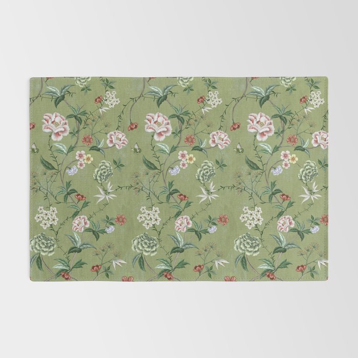 Chinoiserie Regency green, florals Rug Gallery Image 2