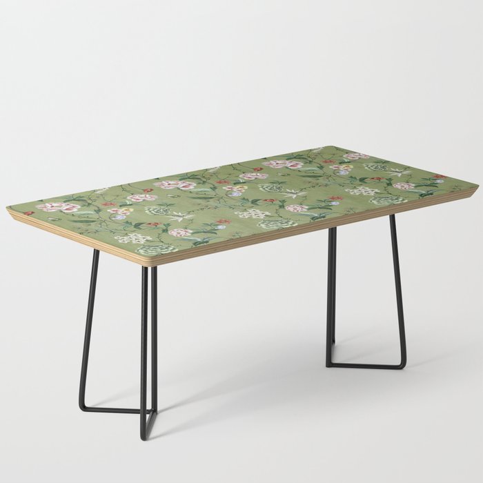 Chinoiserie Regency green, florals Coffee Table Gallery Image 1