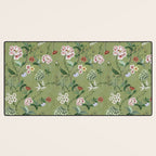 Chinoiserie Regency green, florals Desk Mat Gallery Image 3