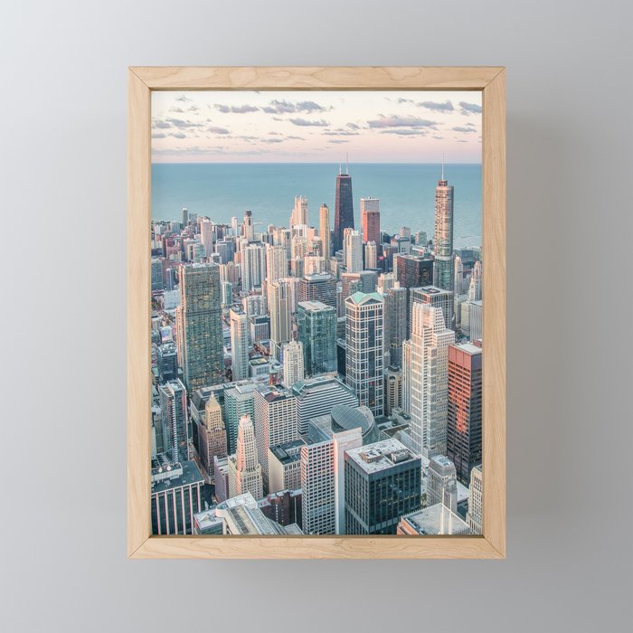 CHICAGO CITY SKYLINE Mini Art Print Gallery Image 1