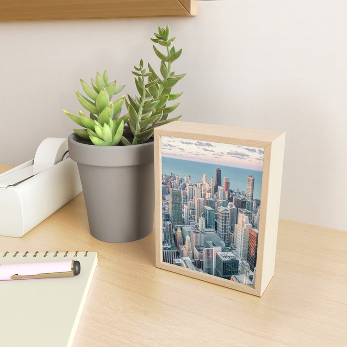 CHICAGO CITY SKYLINE Mini Art Print Gallery Image 2