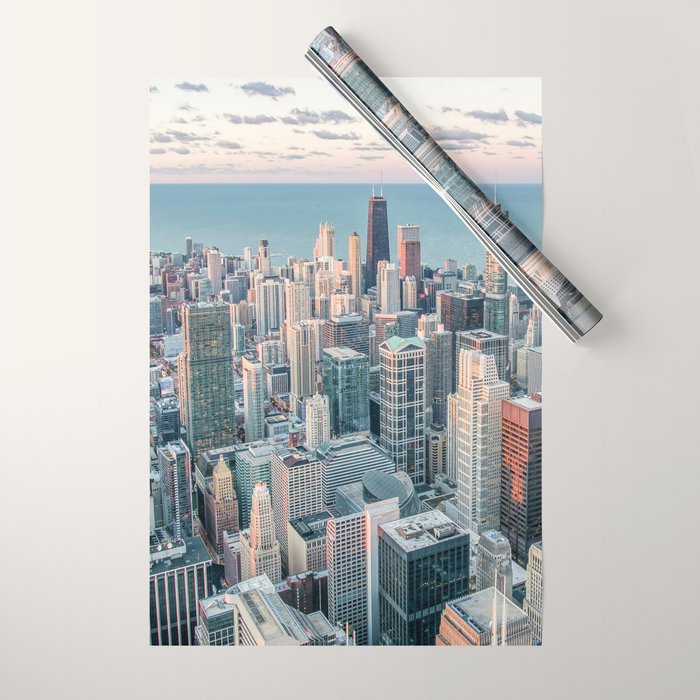 CHICAGO CITY SKYLINE Wrapping Paper Gallery Image 1