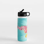 Jellyfish with Flowers Water Bottle Gallery Image 1