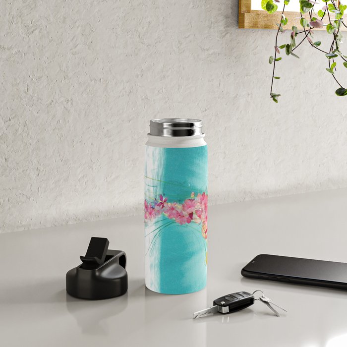 Jellyfish with Flowers Water Bottle Gallery Image 5