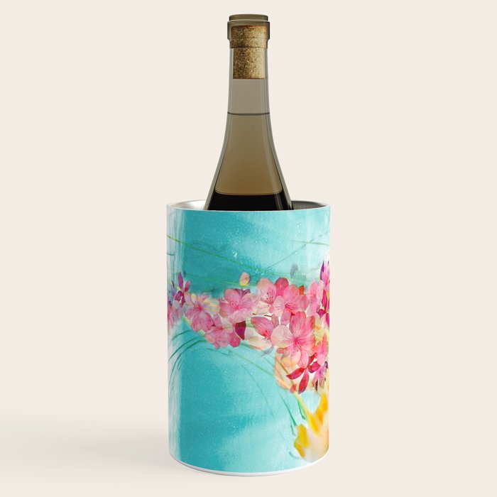 Jellyfish with Flowers Wine Chiller Gallery Image 1