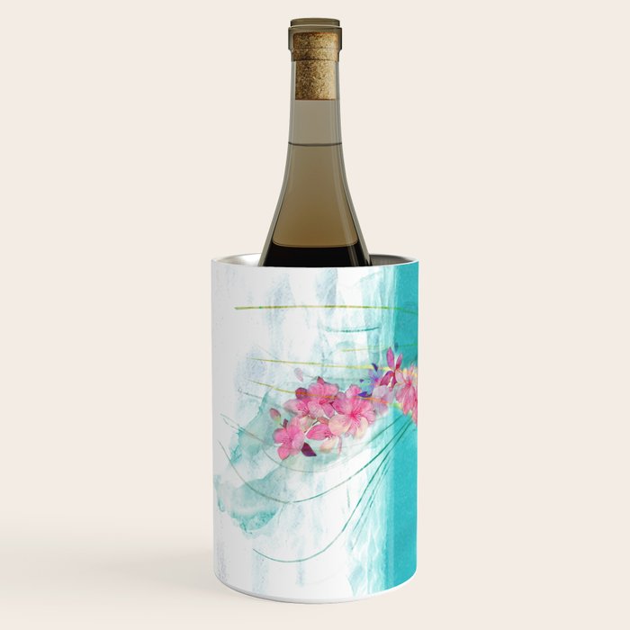 Jellyfish with Flowers Wine Chiller Gallery Image 2