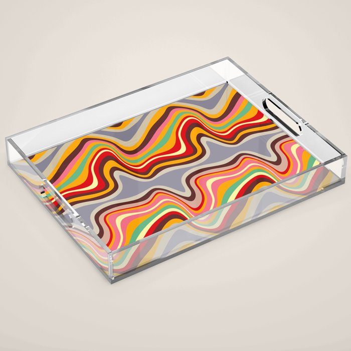 retro wave disco Acrylic Tray Gallery Image 1