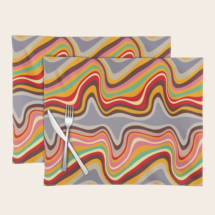 retro wave disco Placemat Gallery Image 1