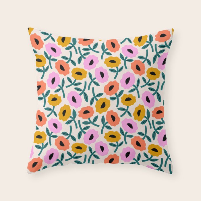 Floral Bliss Throw Pillow Gallery Image 6