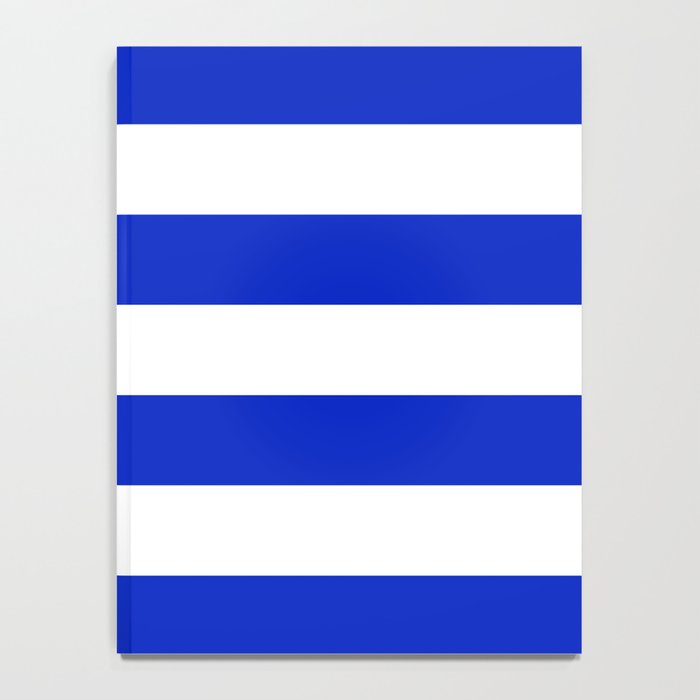 Cobalt Blue and White Wide Cabana Tent Stripe Notebook Gallery Image 4