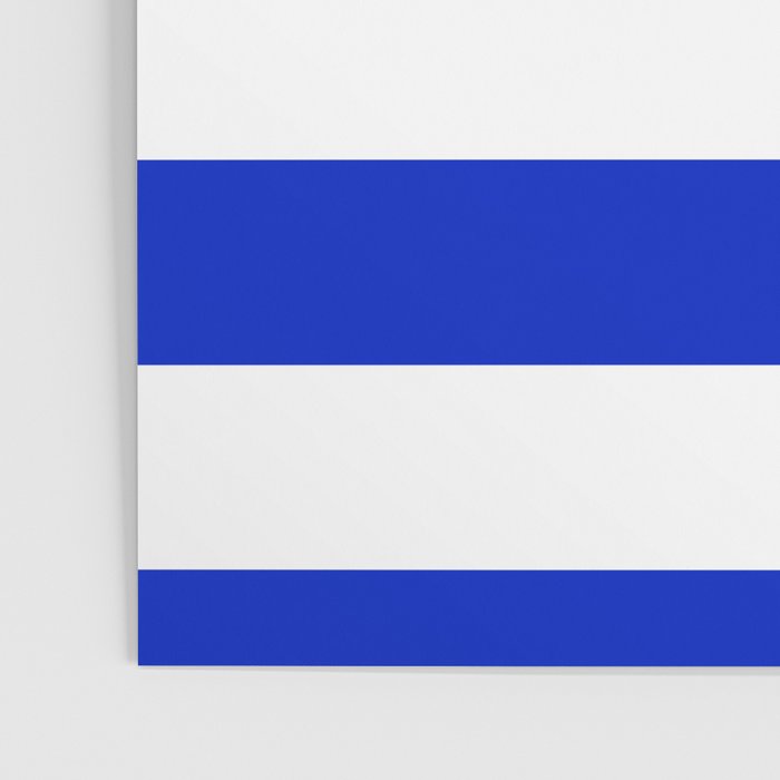 Cobalt Blue and White Wide Cabana Tent Stripe Poster Gallery Image 3