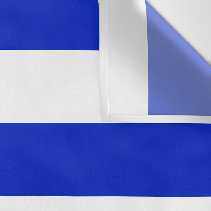 Cobalt Blue and White Wide Cabana Tent Stripe Wall Tapestry Gallery Image 3